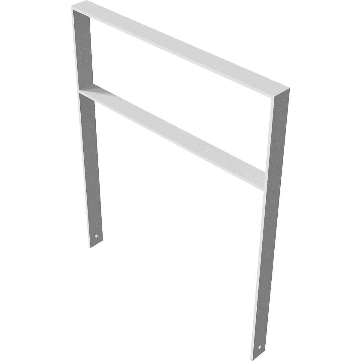 Arco de encosto para bicicletas – Schake, galvanizado a fogo, versão direita com travessa transversal, LxP 1000 x 80 mm-0