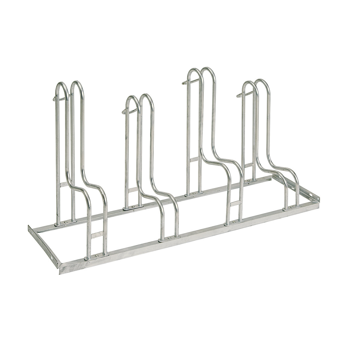 Suporte de bicicletas, galvanizado a fogo, colocação da bicicleta de um lado, 4 lugares de colocação-0