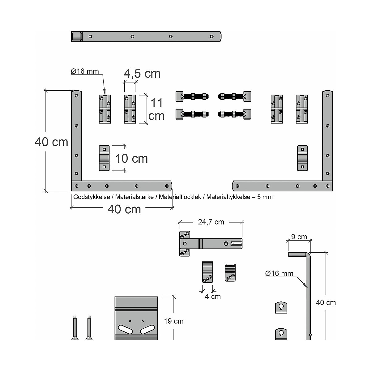 Portão duplo Tokyo incl. acessórios (Imagem do produto 2)-1