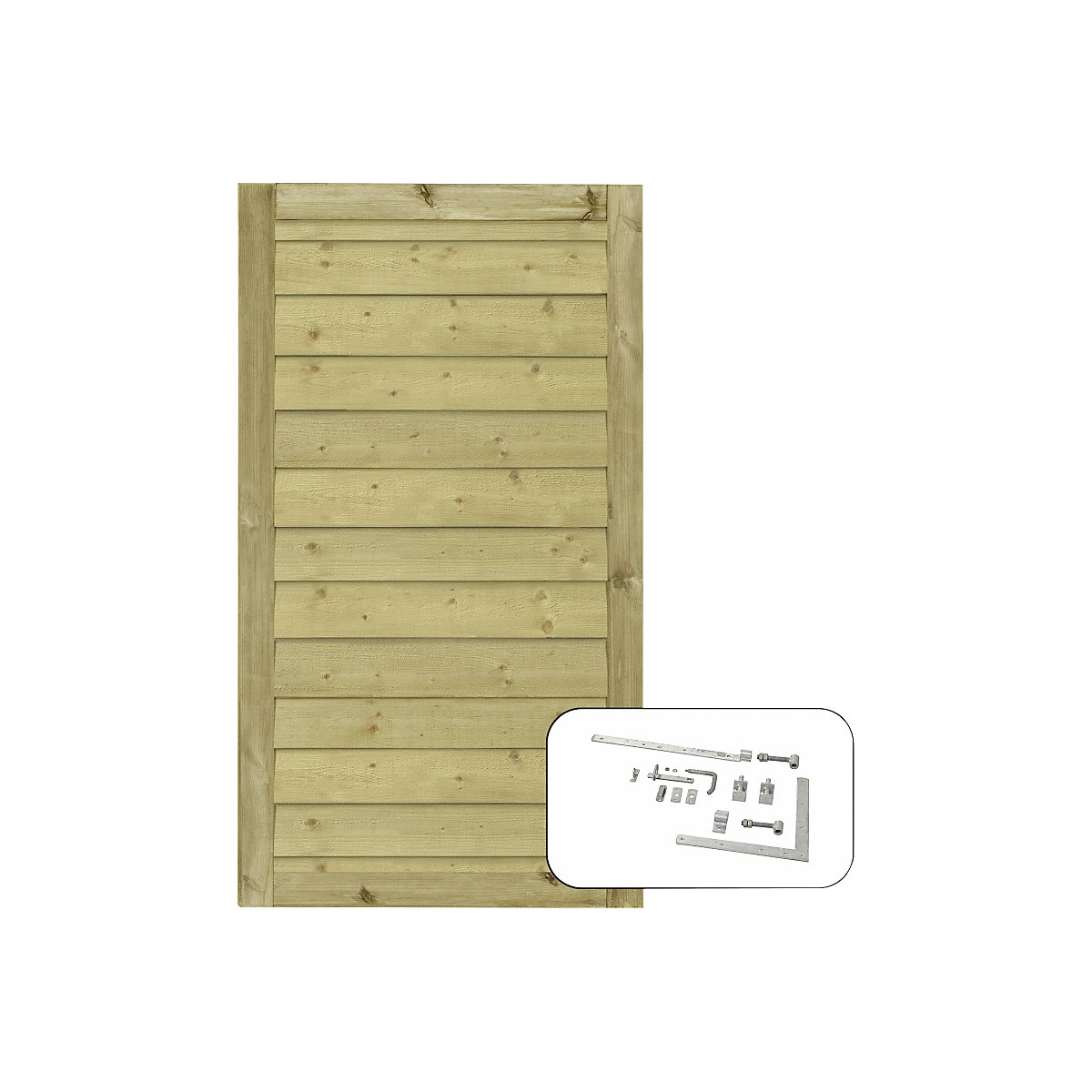Porta única PLUS Klink incl. acessórios, madeira, LxA 1000 x 1630 mm, natural-0