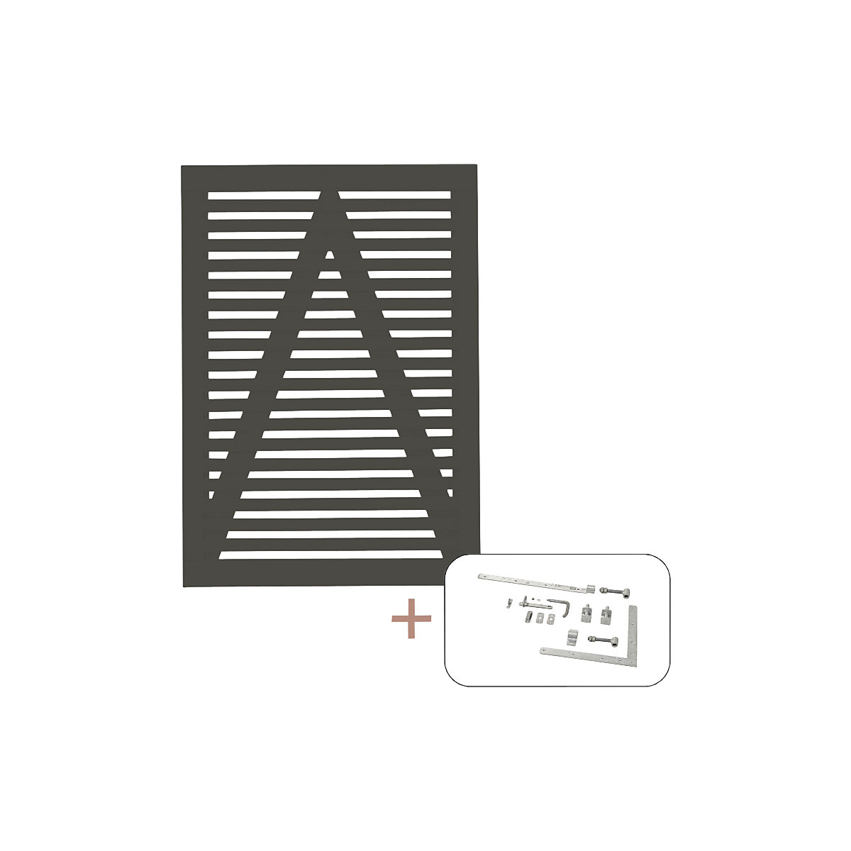 Porta única Tokyo, madeira, LxA 1000 x 1400 mm, cinzento sombra-0