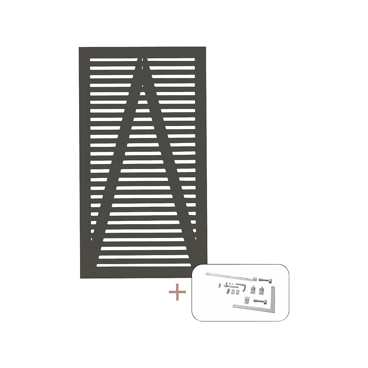 Porta única Tokyo, madeira, LxA 1000 x 1800 mm, cinzento sombra-0