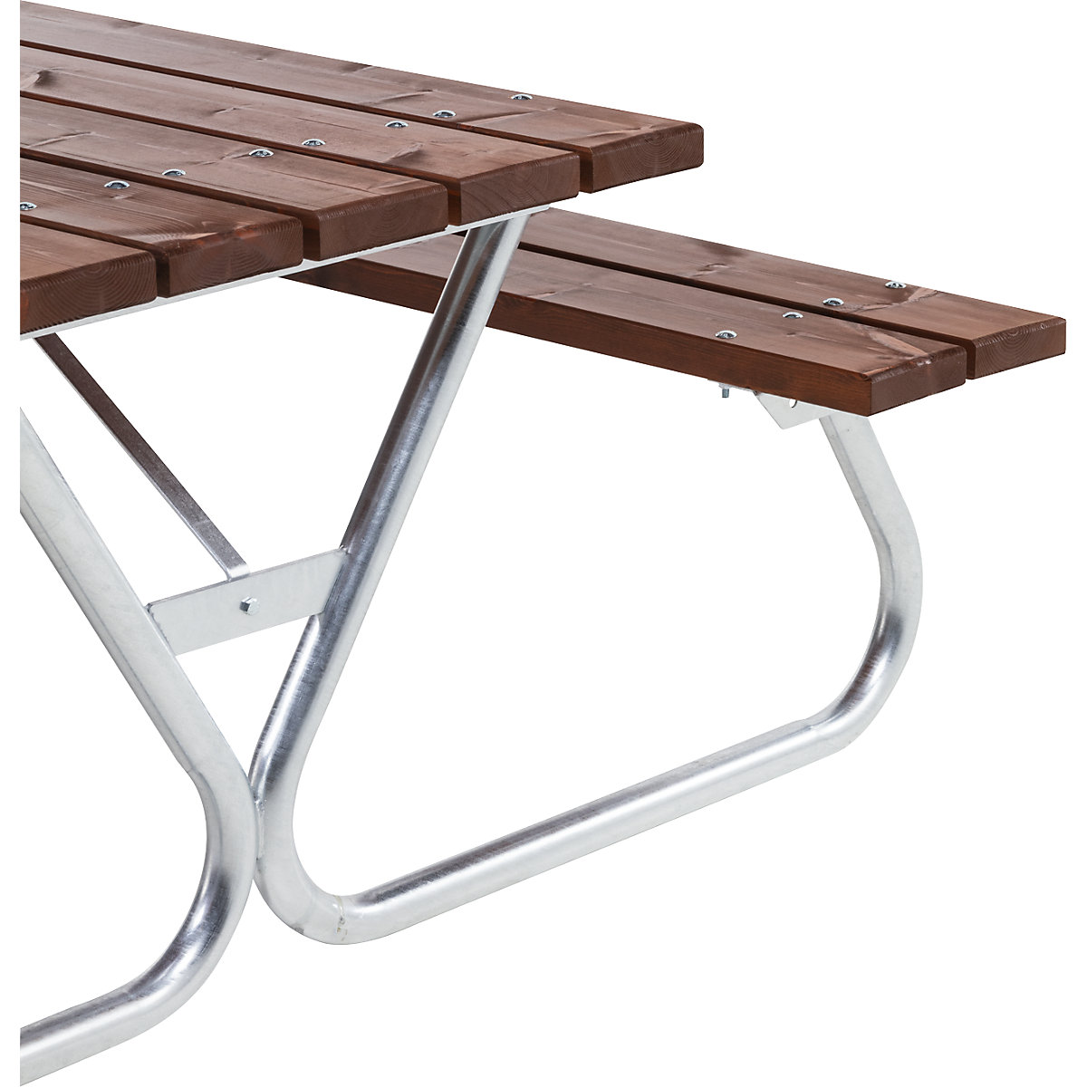 Ensemble table et bancs brun miel (Illustration du produit 3)-2