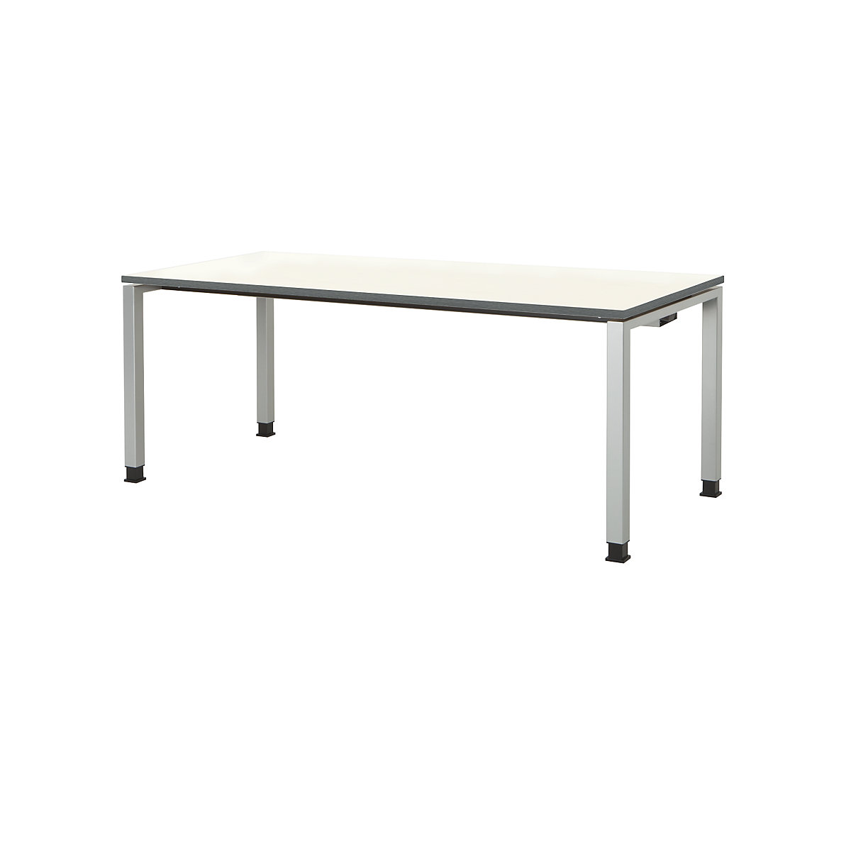 Négyszögletes asztal, négyzetes zártszelvényből készült láb – mauser