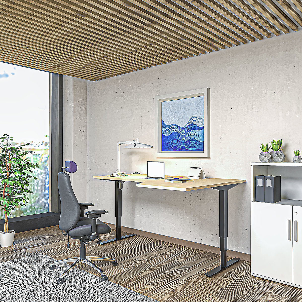 Atlanta íróasztal, elektromosan állítható magasságú (Termék képe 6)-5