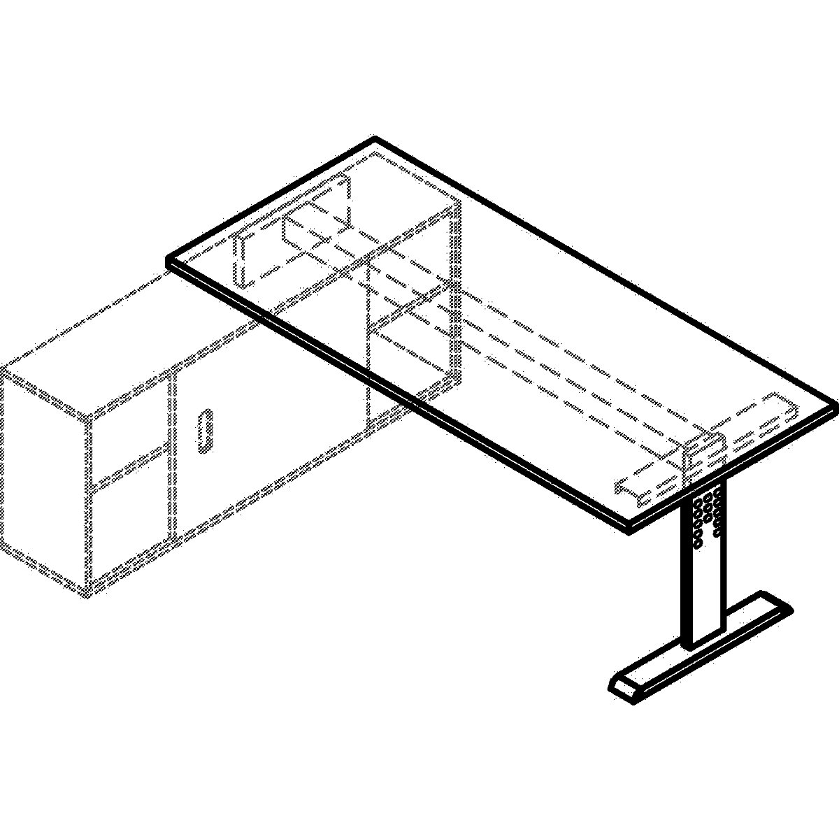 Ráhelyezhető íróasztal FINO (Termék képe 3)-2