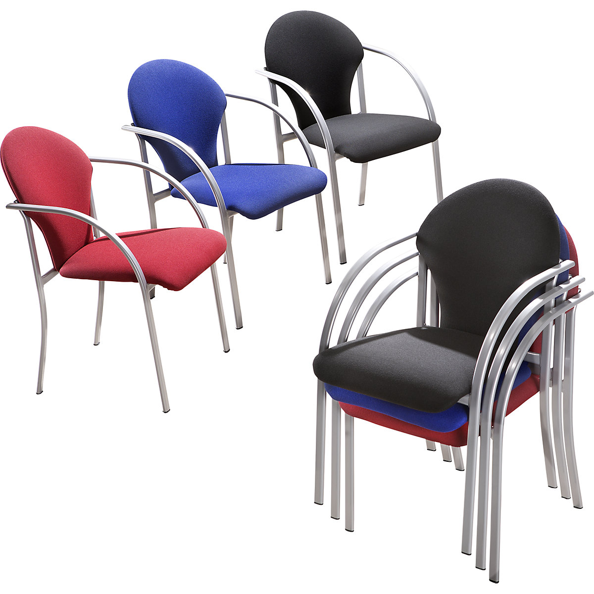 Kárpitozott, egymásra rakható szék (Termék képe 2)-1