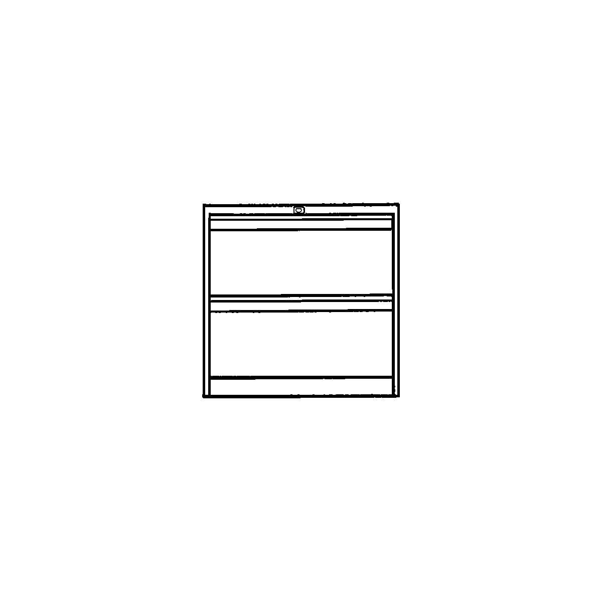 Függő irattartós szekrény, 2 pályás – BISLEY (Termék képe 3)-2