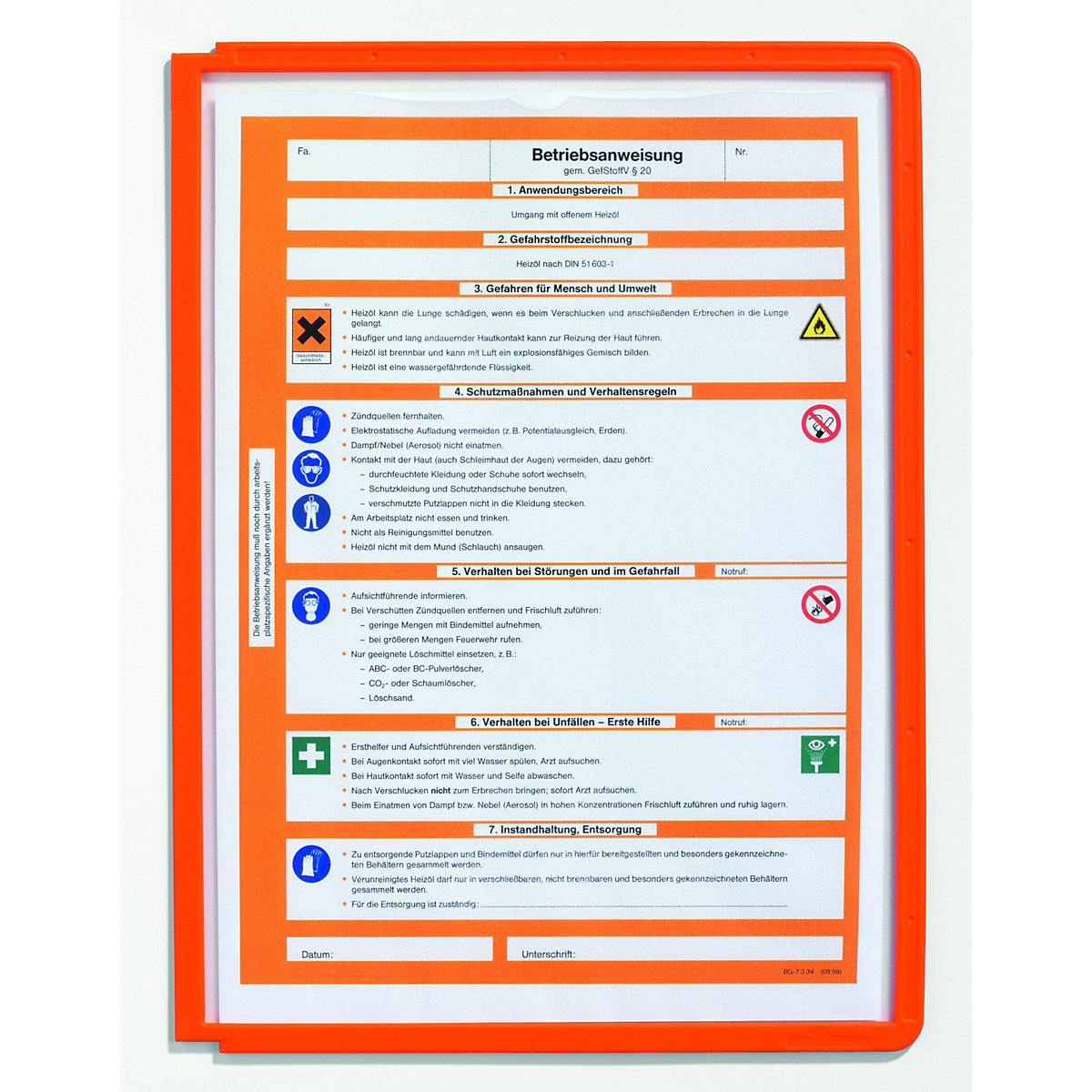 Bemutatótábla profilkerettel – DURABLE (Termék képe 3)-2