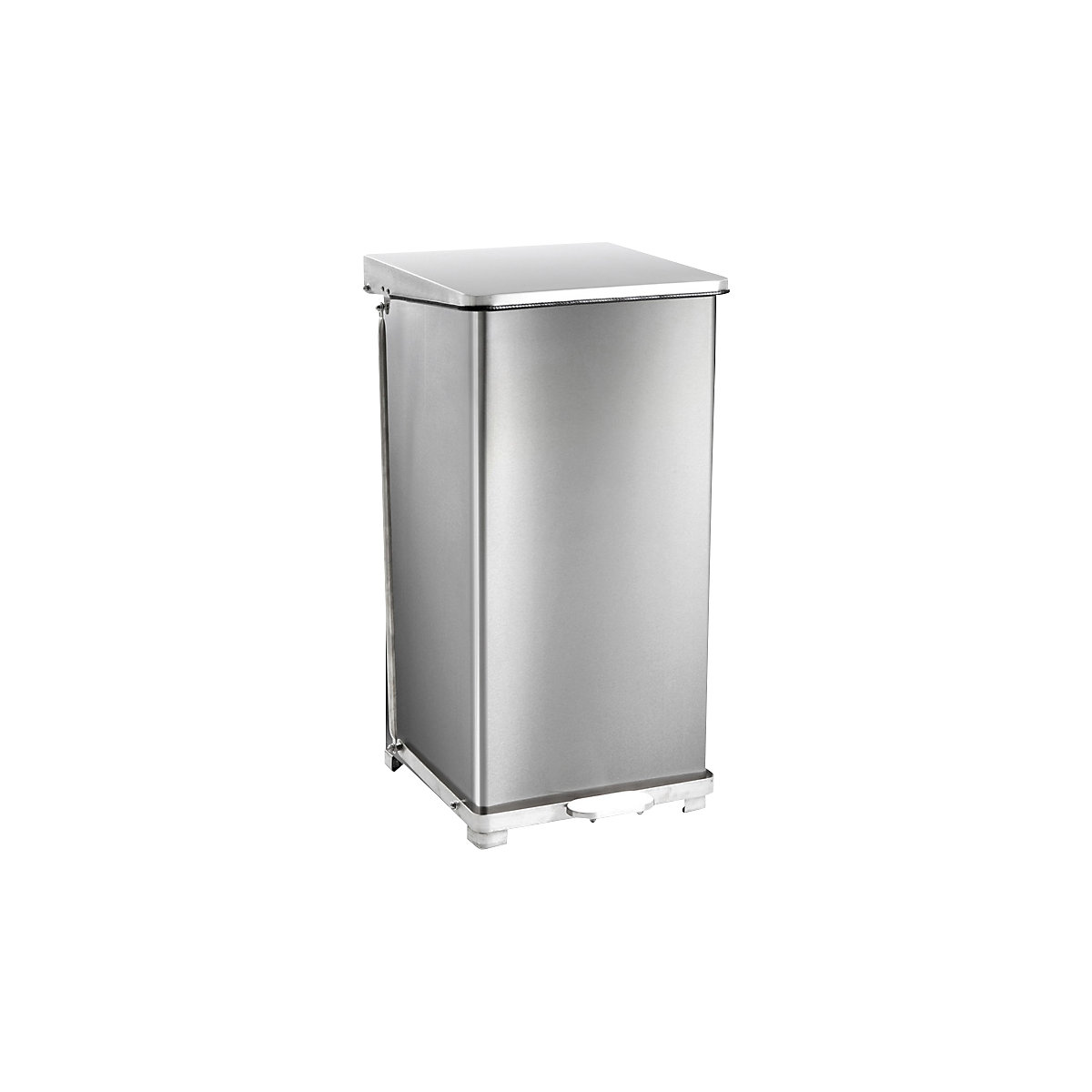 Ipari pedálos hulladékgyűjtő, nemesacél, térfogat 90 l, ma x szé x mé 770 x 440 x 440 mm-5