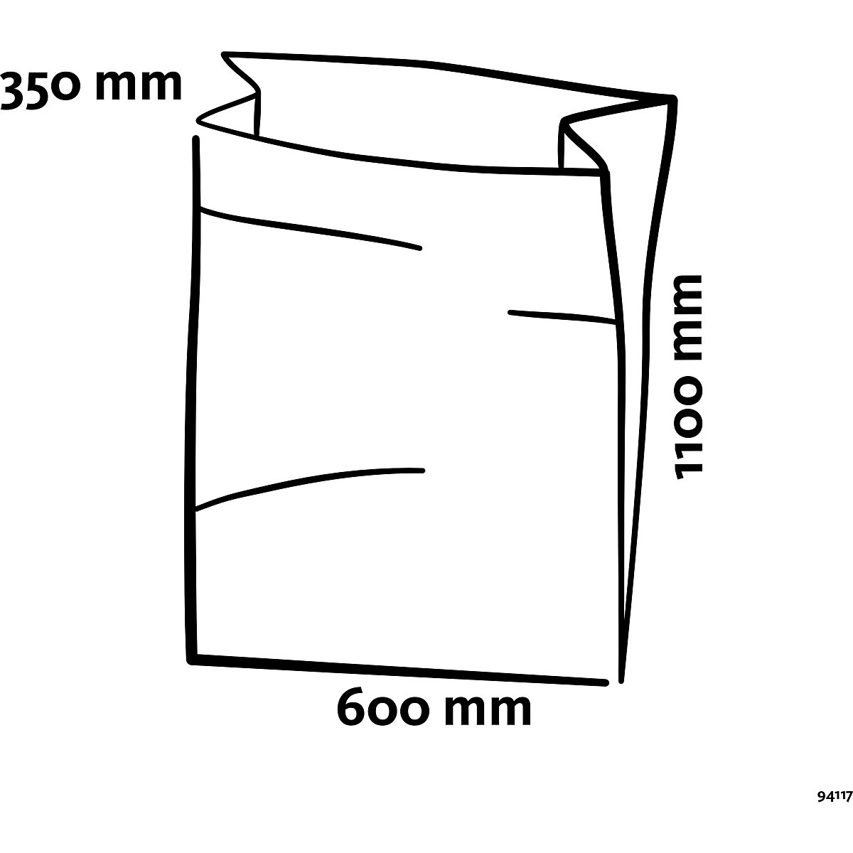 Oldalt hajtott prémium szemeteszsákok, LDPE (Termék képe 3)-2