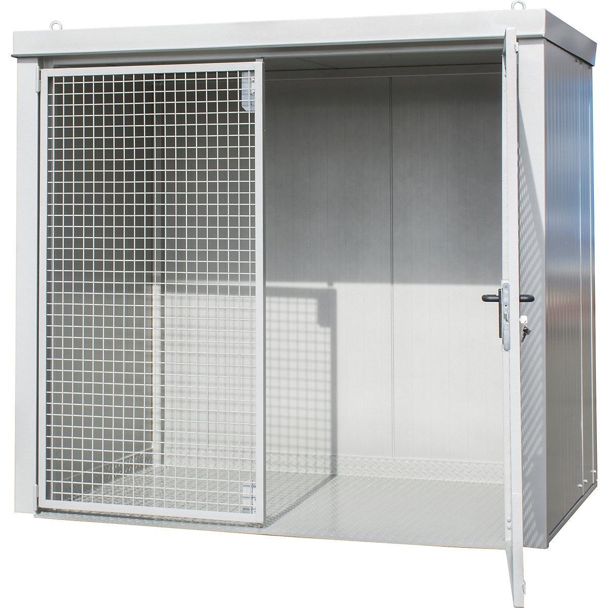 Gázpalacktároló konténer, tűzálló – eurokraft pro (Termék képe 2)-1