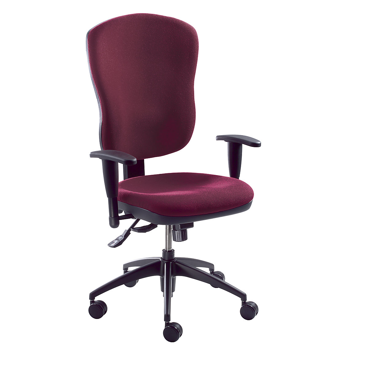 Otočná židle pro operátory, výška opěradla 600 mm – eurokraft pro (Obrázek výrobku 2)-1