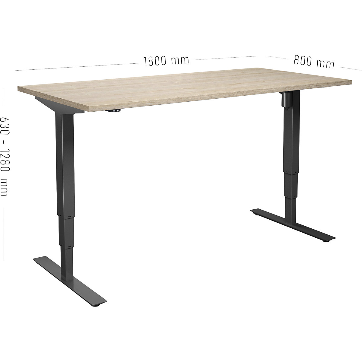 Písací stôl Atlanta, elektrické prestavenie výšky (Zobrazenie produktu 6)-5