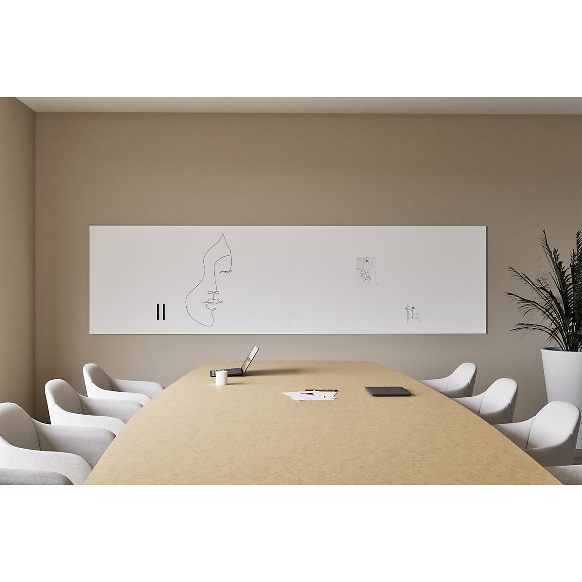 Dizajnová biela tabuľa XXL Sharp Wall – Chameleon (Zobrazenie produktu 3)-2