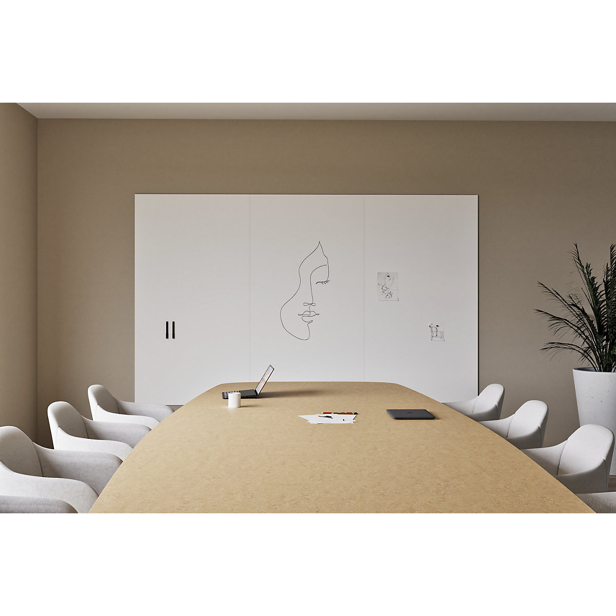 Dizajnová biela tabuľa XXL Sharp Wall – Chameleon (Zobrazenie produktu 4)-3