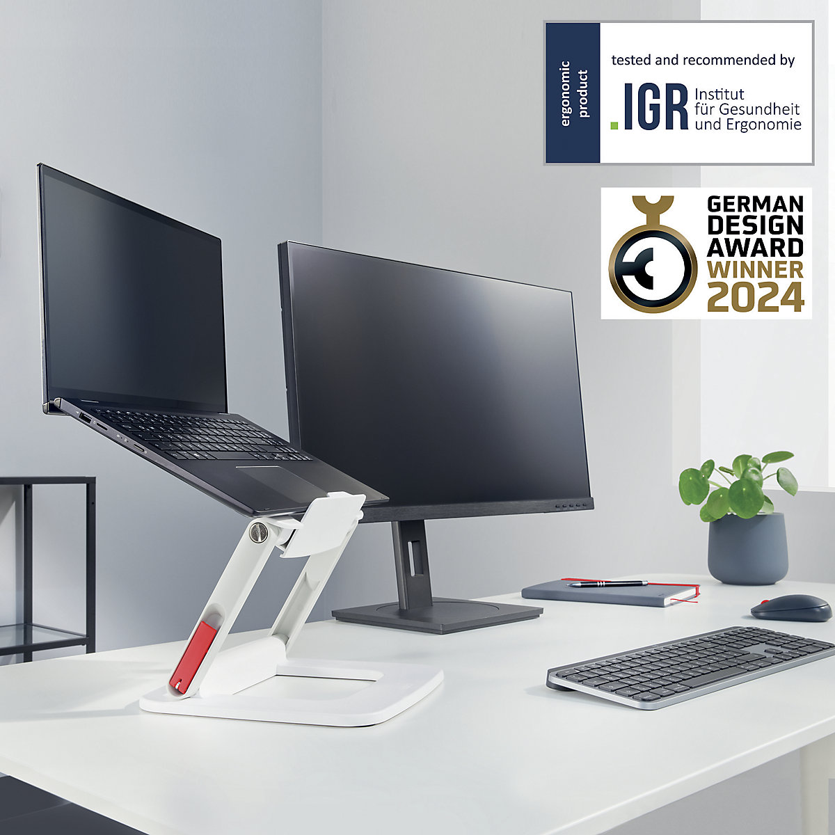 Stojan na notebook Leitz Ergo s rôznymi uhlami sklonu – Leitz (Zobrazenie produktu 4)-3