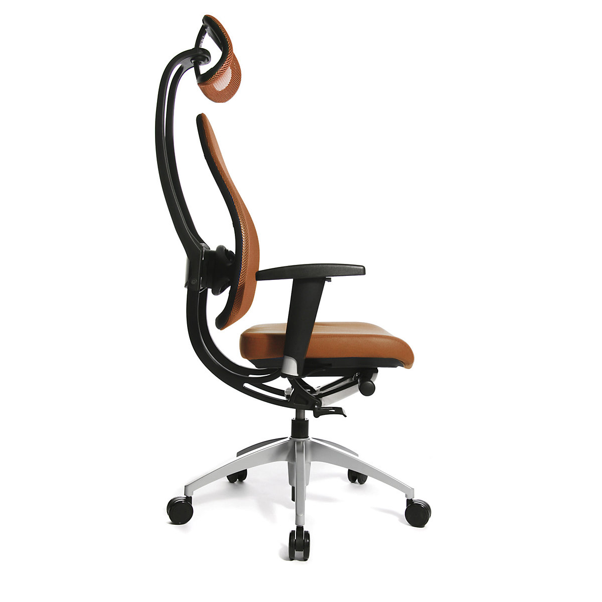 Dizajnová kancelárska otočná stolička s opierkou hlavy a sieťkovým operadlom – Topstar (Zobrazenie produktu 2)-1