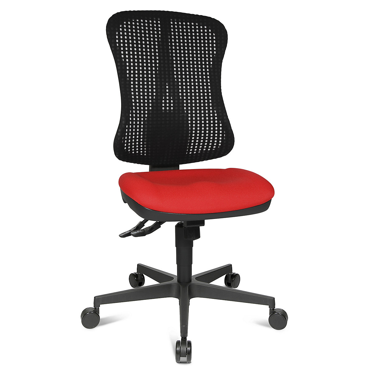 Otočná stolička pre ľudí s problémami s platničkami, žliabkové sedadlo – Topstar (Zobrazenie produktu 2)-1