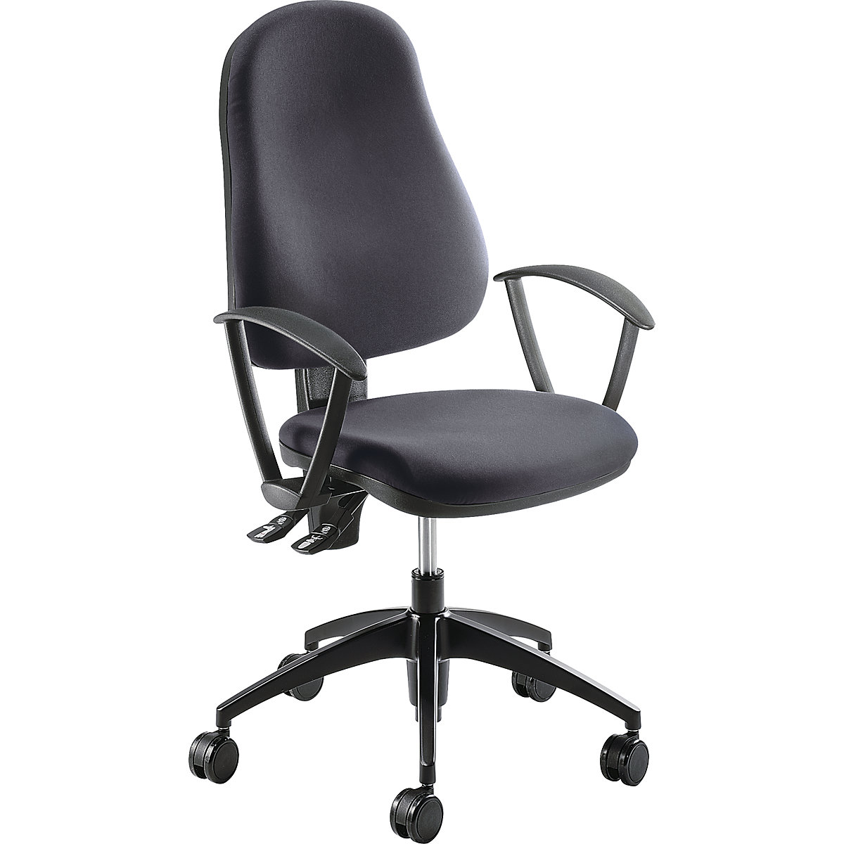 Otočná stolička pre operátora, výška operadla 520 mm – eurokraft pro (Zobrazenie produktu 2)-1