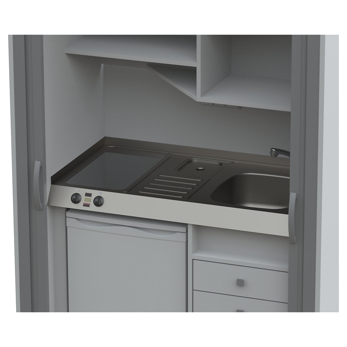 Keukenkast met jaloeziefront (Productafbeelding 3)-2