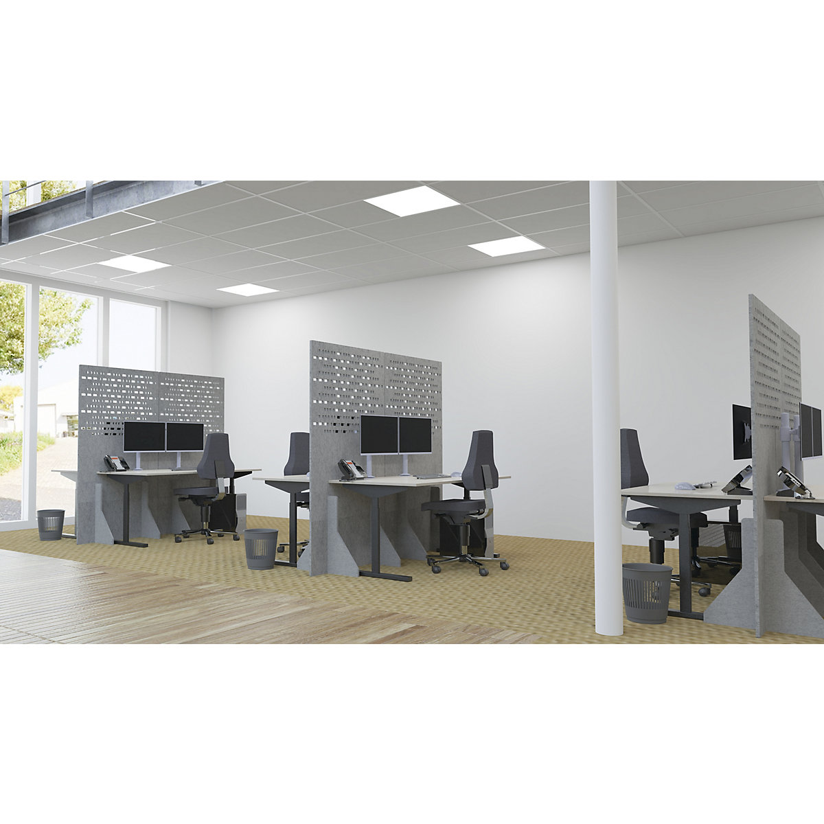 Akoestische scheidingswand – eurokraft basic (Productafbeelding 4)-3