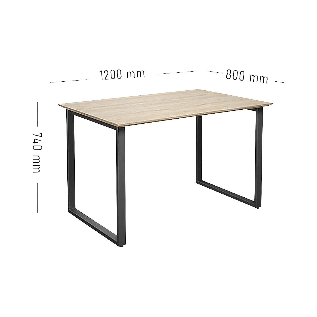 Multifunctionele tafel DUO-O Trend, recht blad (Productafbeelding 2)-1