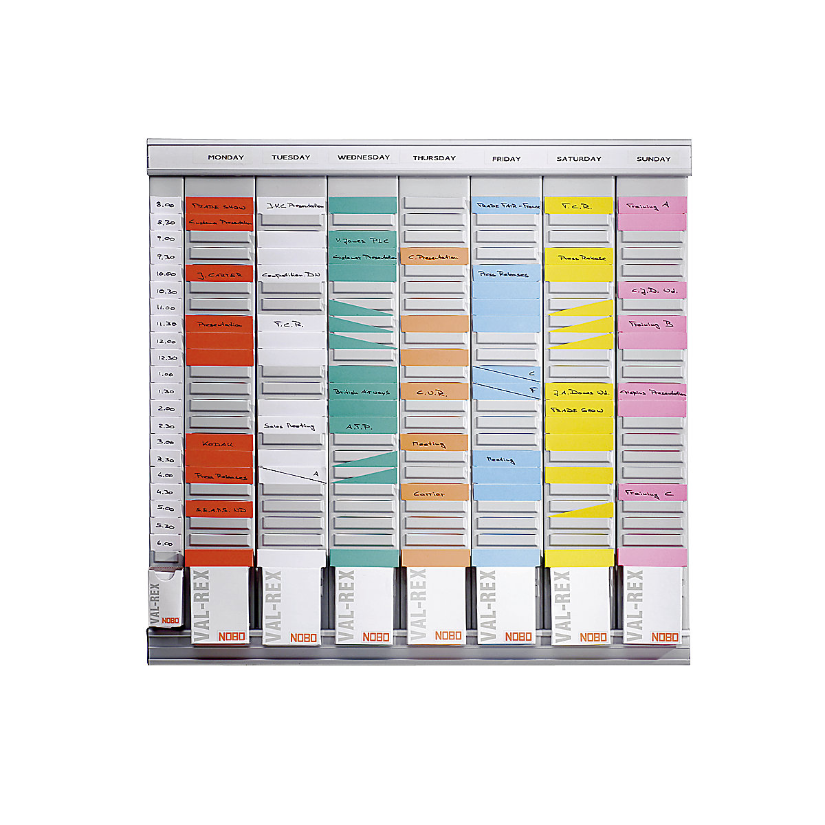 T-kaartplanbord, weekplanner