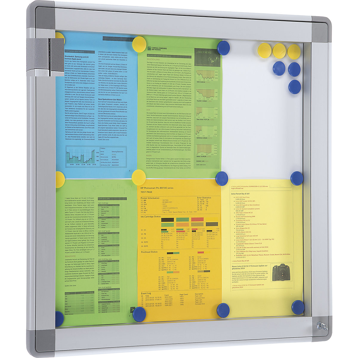 Vitrinekast RECTO – SMIT VISUAL, uitwendige hoogte 1010 mm, capaciteit 15 x A4-1
