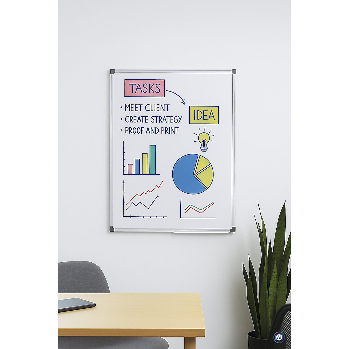 Whiteboard MAULstandard, wit – MAUL (Productafbeelding 3)-2