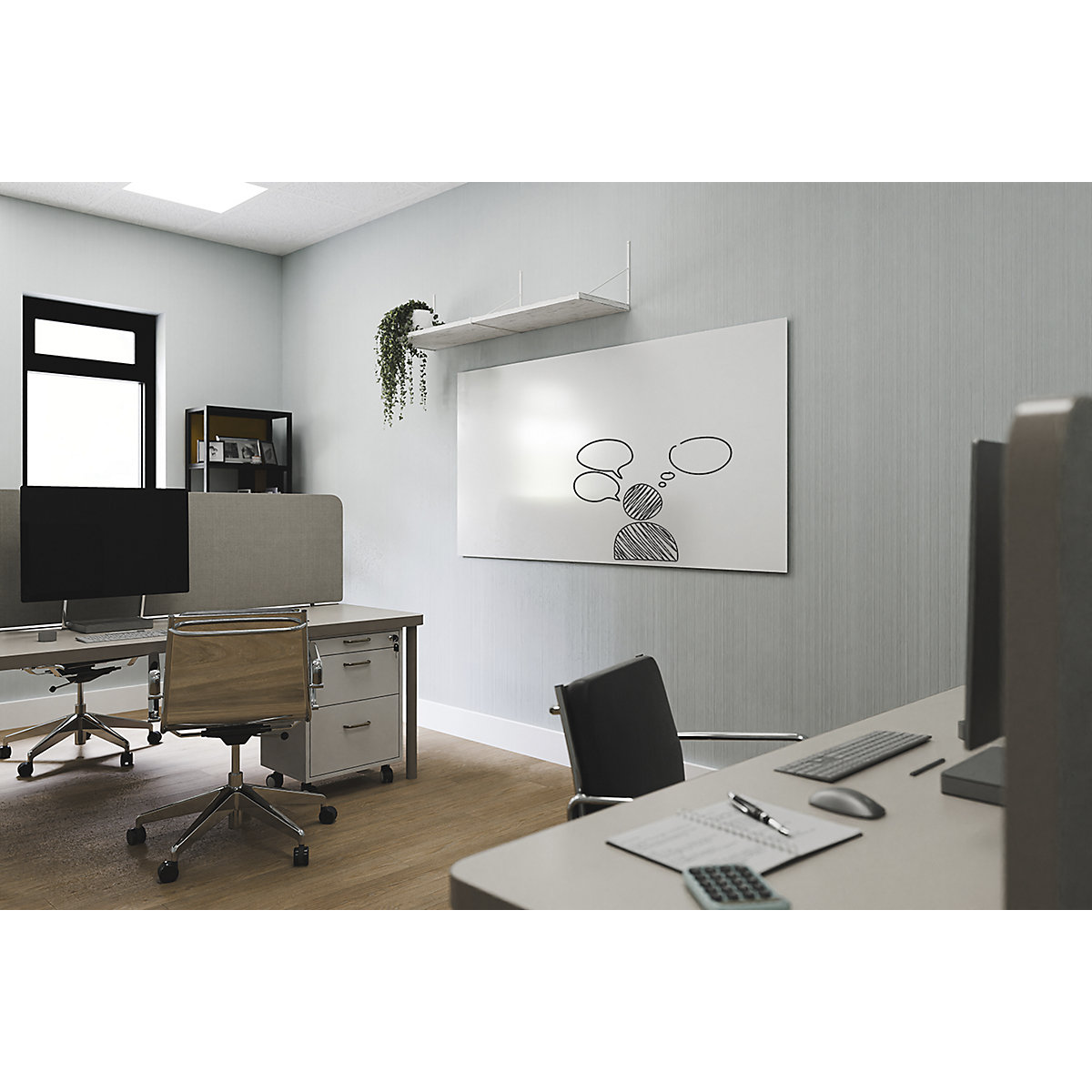 Whiteboard, zonder frame – SMIT VISUAL (Productafbeelding 2)-1