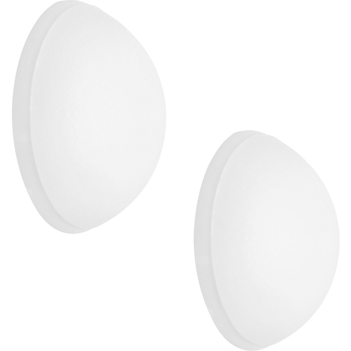 Wandbuffer, zak / kaart – Wagner, Ø 20 mm, 10 stuks, hoogte 7 mm, wit-0
