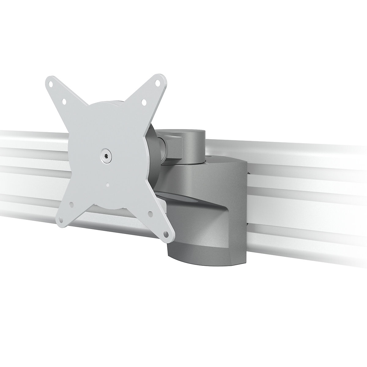 Monitorarm VIEWLITE – Dataflex, voor railsysteem, zilverkleurig / wit-0