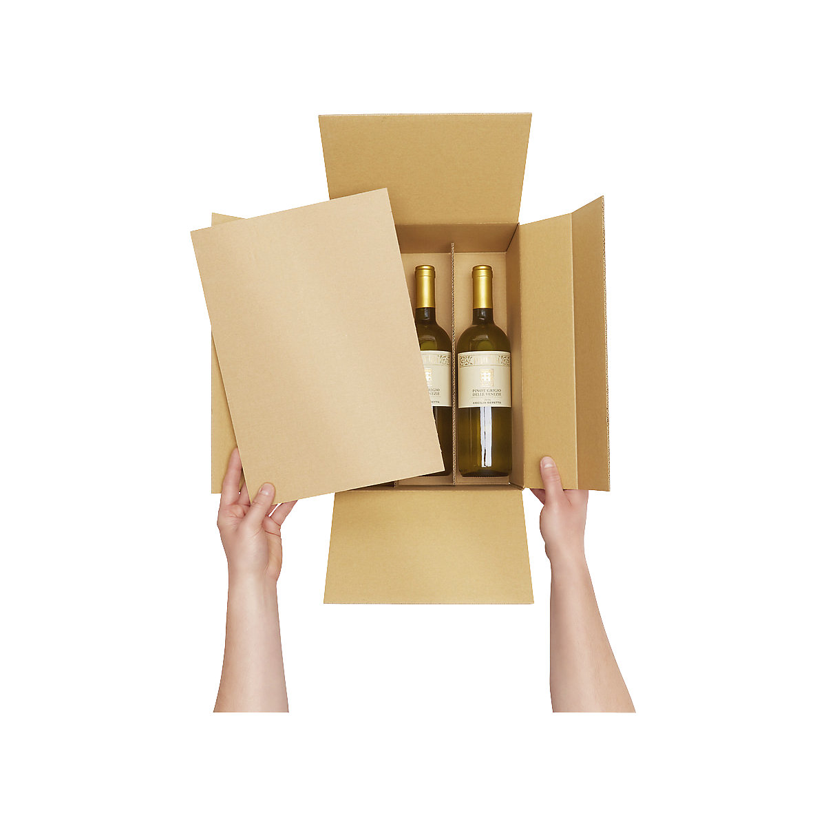 Weinflaschenkarton, liegend (Produktabbildung 4)-3