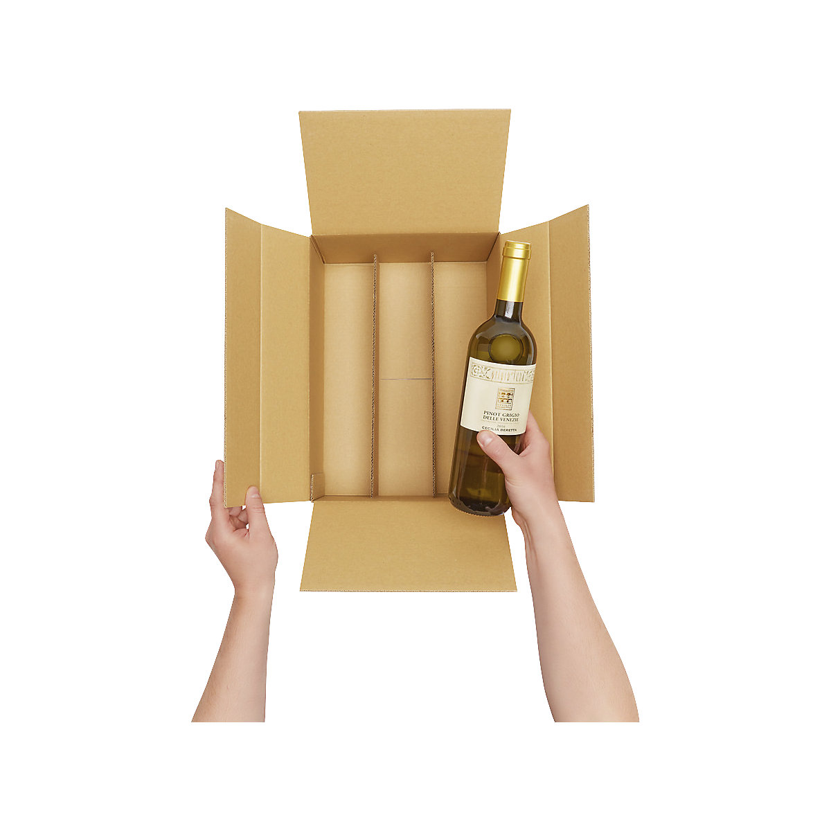 Weinflaschenkarton, liegend (Produktabbildung 4)-3