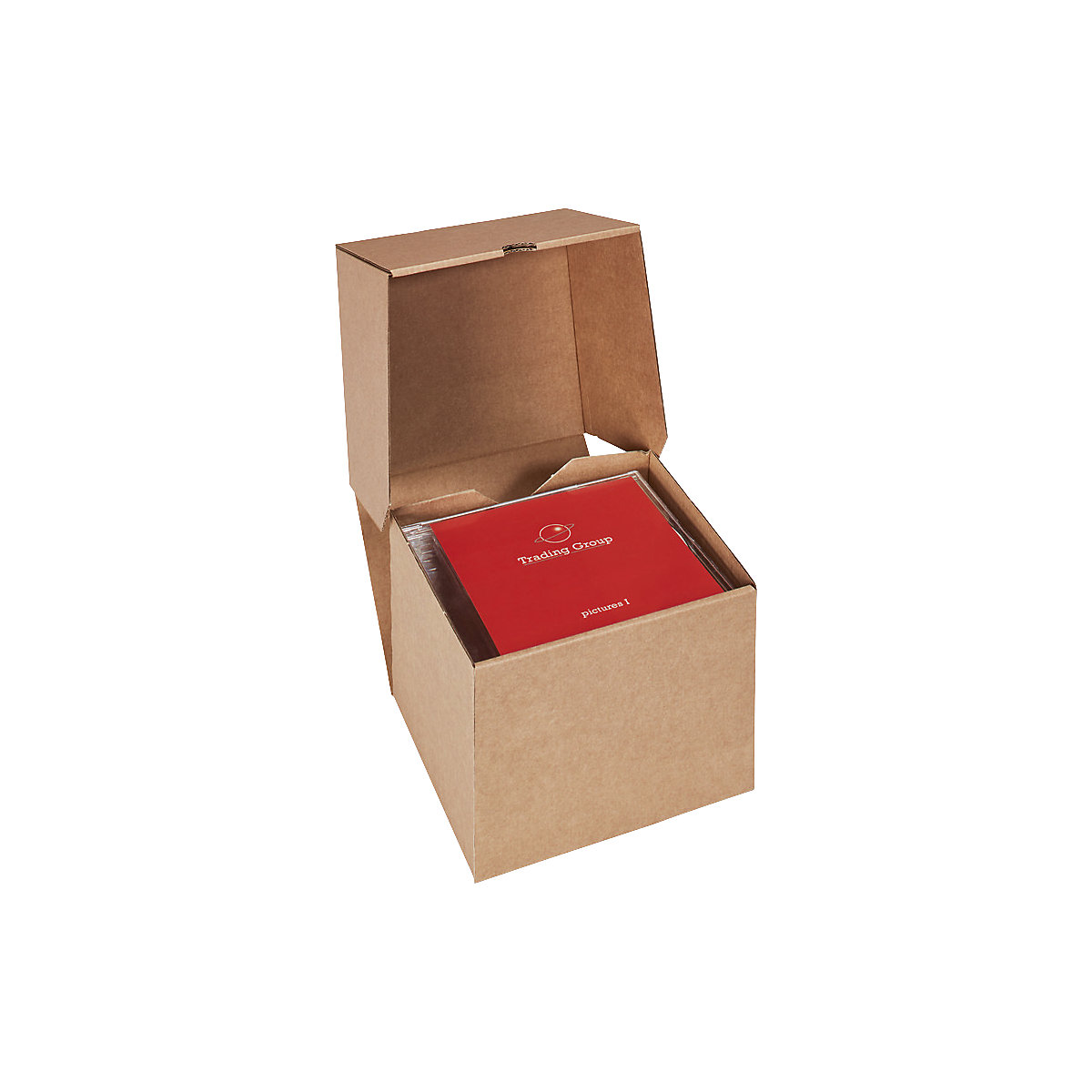 CD-Box, mit Deckel, VE 25 Stk, LxBxH 145 x 130 x 110 mm, für 10 CDs, ab 20 VE