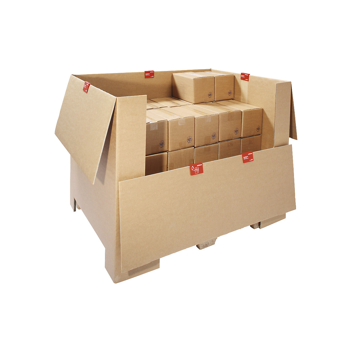 Karton für Pressholz-Palette ratioform, braun, LxBxH 1200 x 800 x 790 mm, 1 Europalette-1