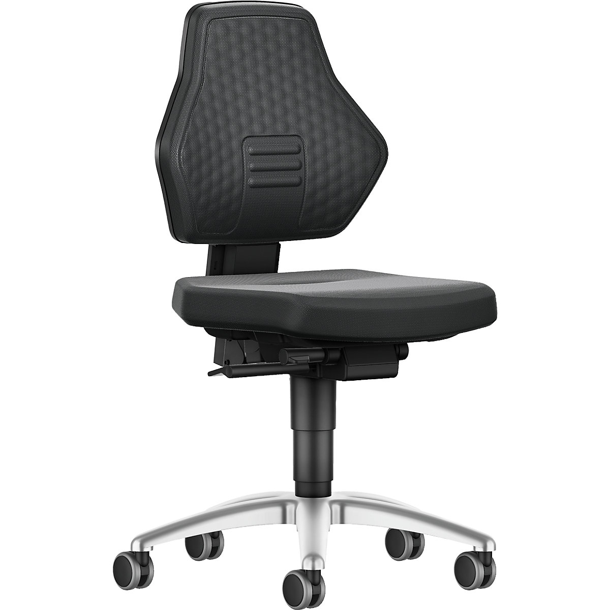 Obrotowe krzesło do pracy AIR FLOW – bimos, z rolkami, obicie Supertec czarne-0