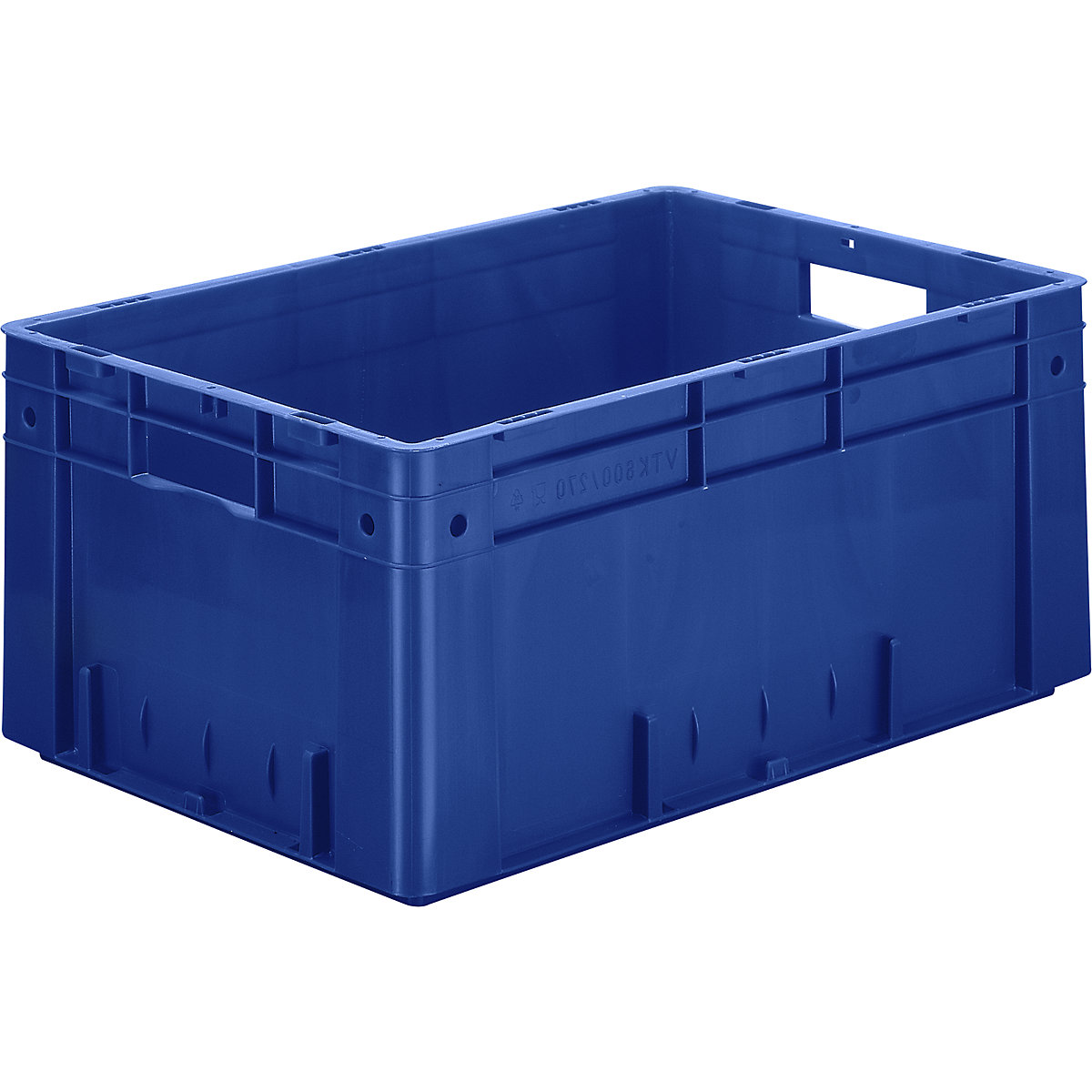 Spremnik u EURO formatu za teške terete, polipropilen, volumen 50 l, DxŠxV 600 x 400 x 270 mm, zatvorene stijenke, zatvoreno dno, u plavoj boji, pak. 2 kom.-0