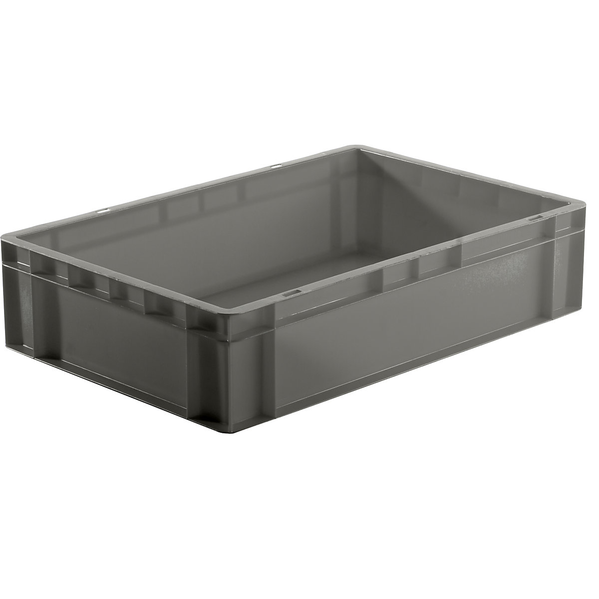 Spremnik za slaganje u EURO formatu, zatvorene stijenke i dno, DxŠxV 600 x 400 x 145 mm, u sivoj boji, pak. 5 kom.-0