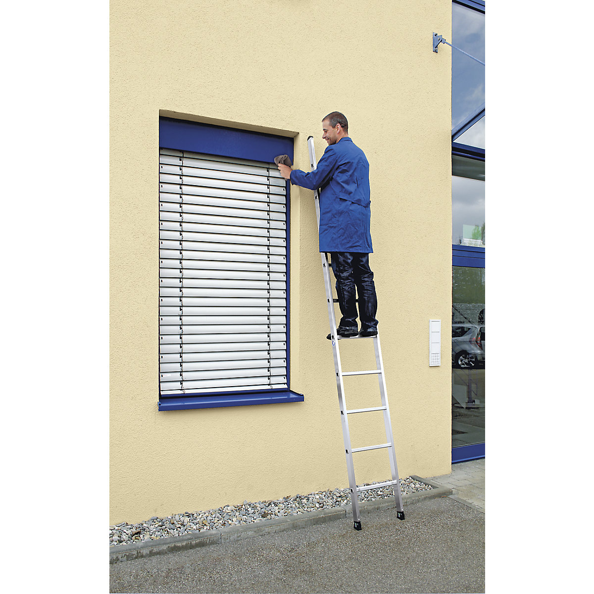 Lean to ladder with rungs – MUNK (Product illustration 2)-1
