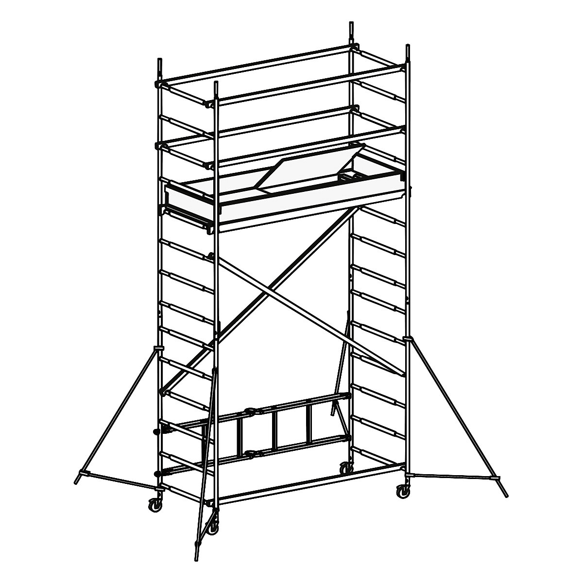ALUPRO CONCEPT modular access tower – HYMER (Product illustration 2)-1
