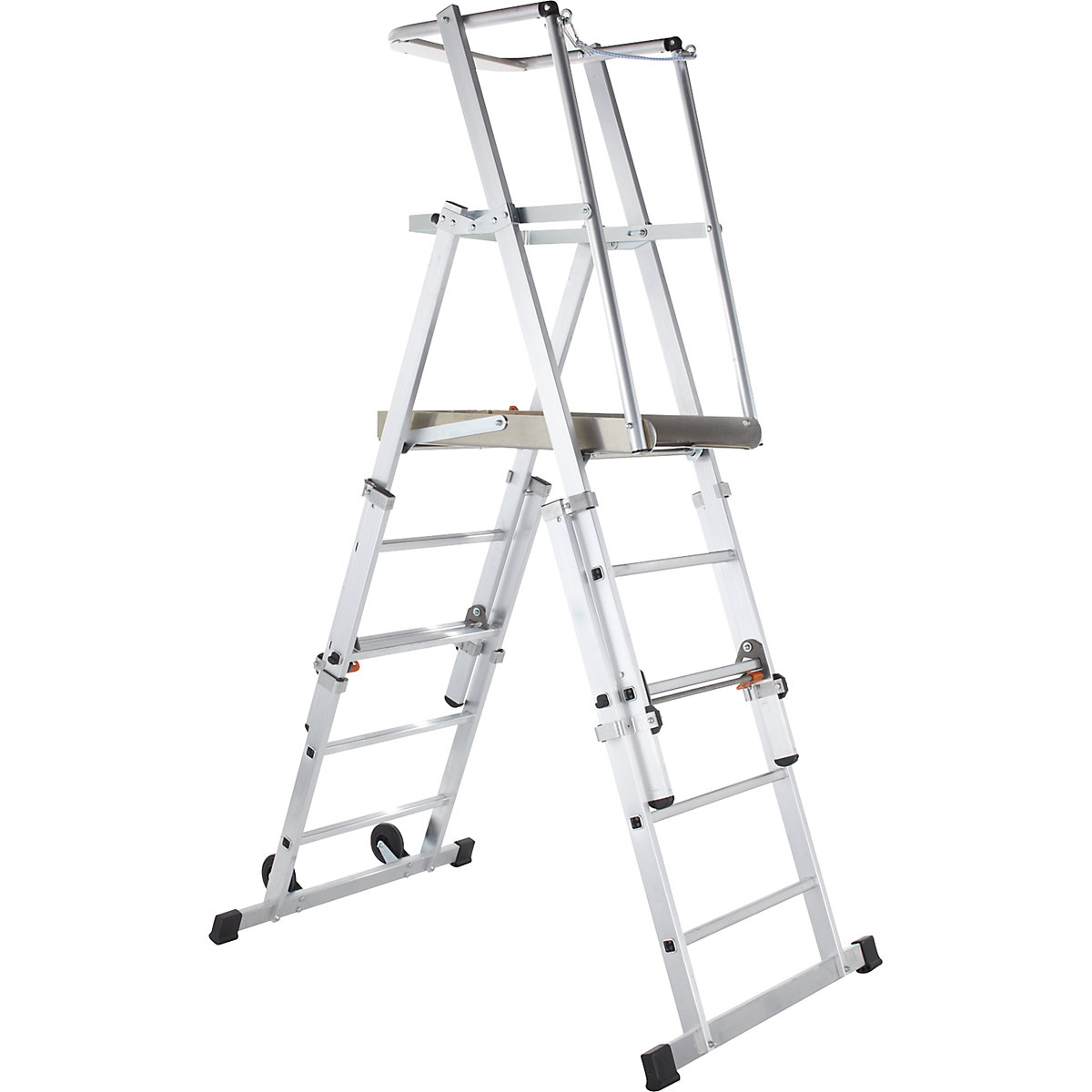 Telescopic mobile safety steps - ZARGES
