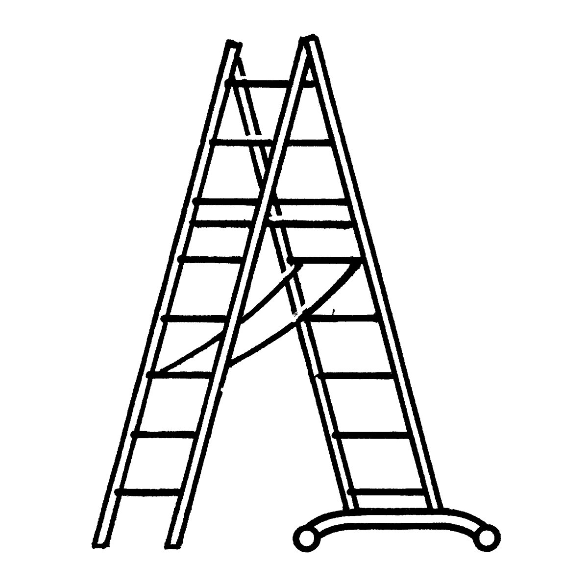 Aluminium multi-purpose ladder – HYMER (Product illustration 9)-8