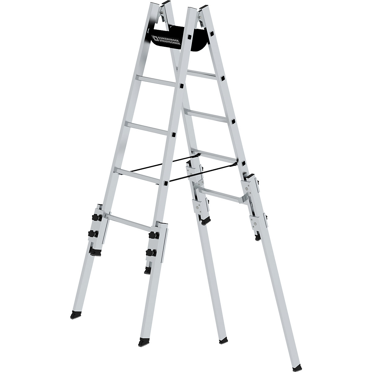 Aluminium rung ladder – MUNK (Product illustration 2)-1