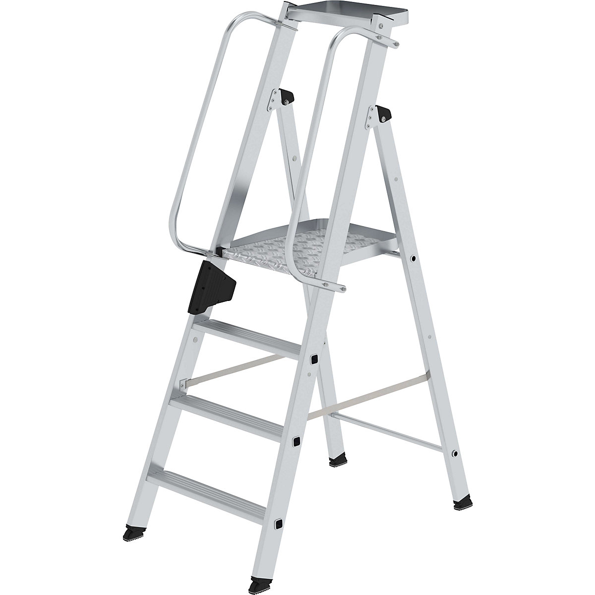Aluminium step ladder with large platform – MUNK