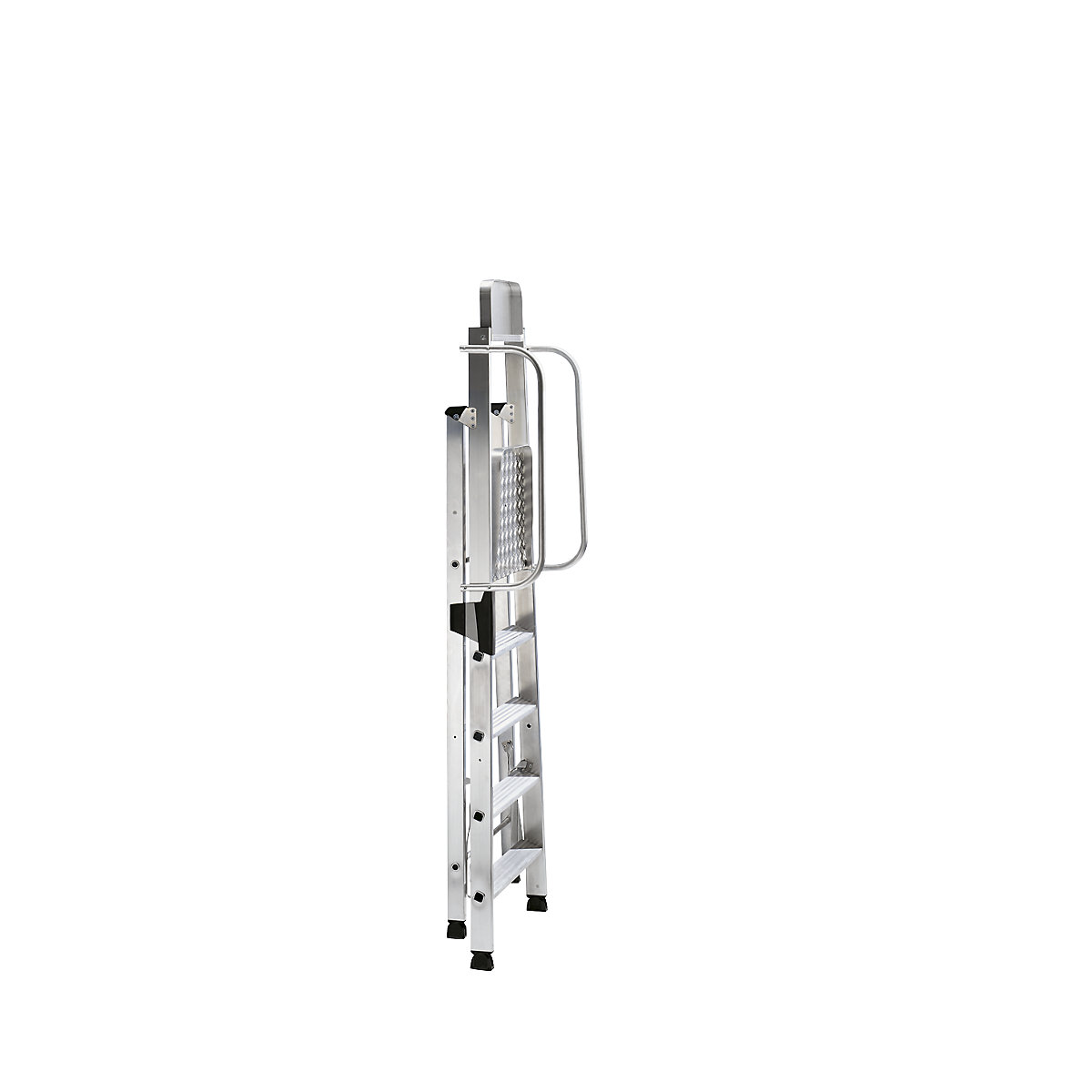 Aluminium step ladder with large platform – MUNK (Product illustration 6)-5