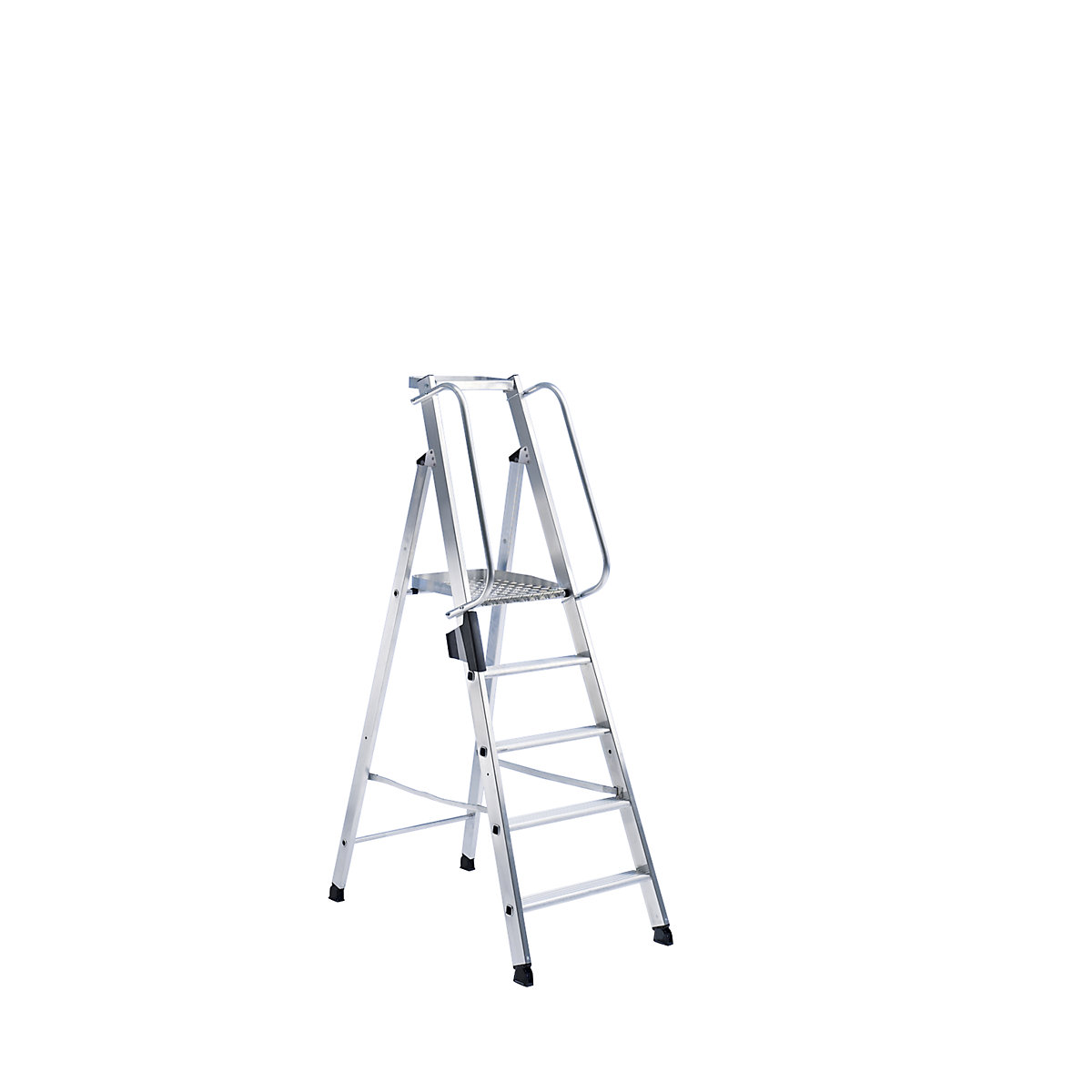 Aluminium step ladder with large platform – MUNK (Product illustration 7)-6