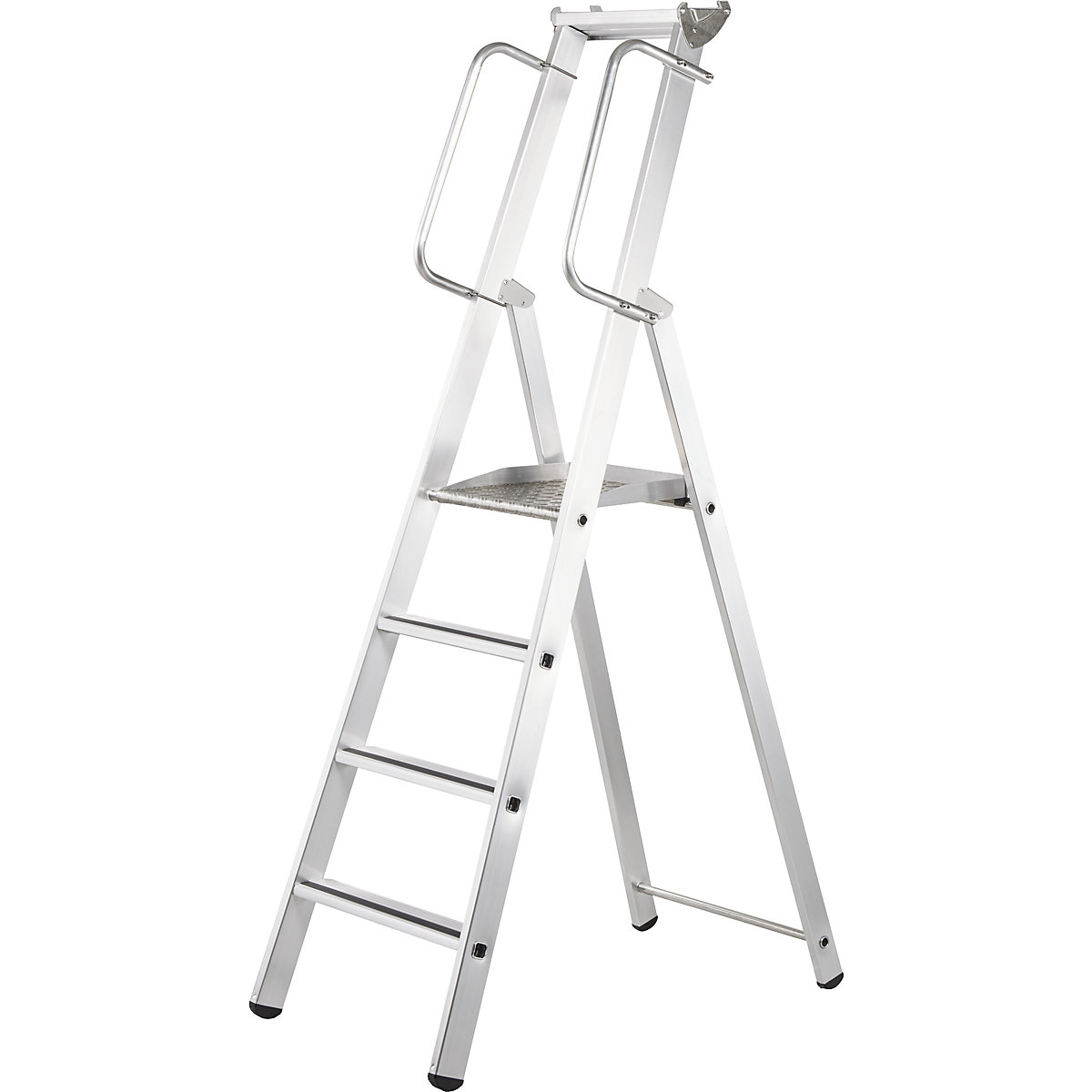 Aluminium step ladder with large platform - ZARGES