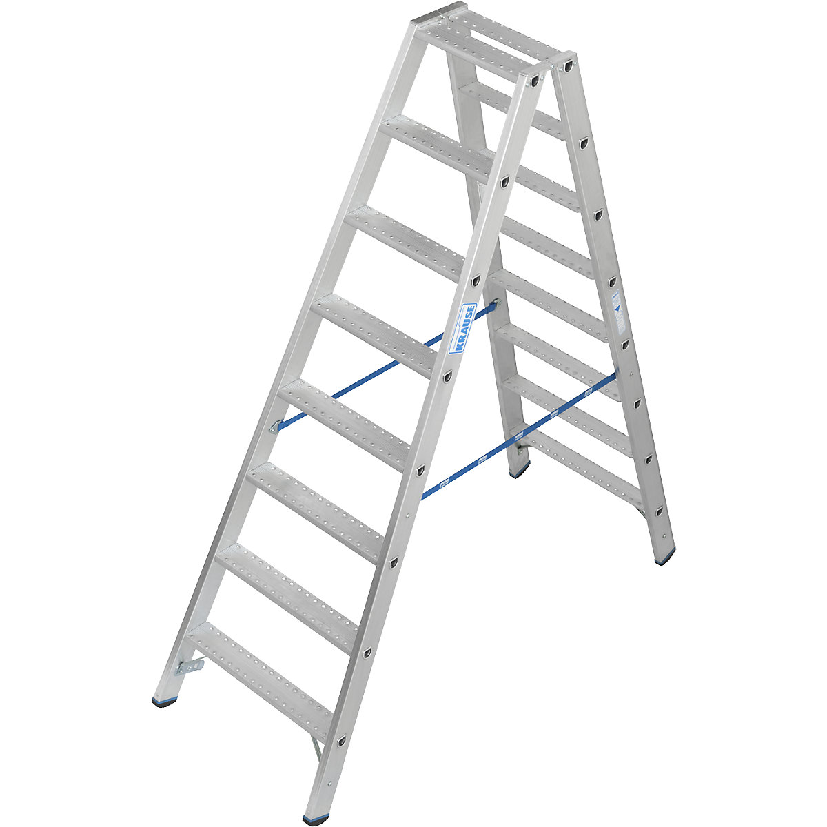 Aluminium stepladder, with R13 anti-slip properties – KRAUSE, double sided access, 2x8 steps-7